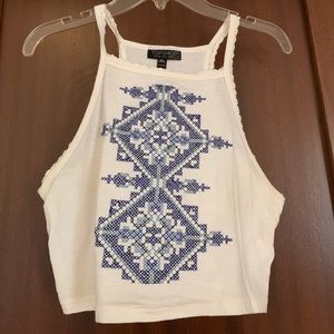 White Topshop crop top